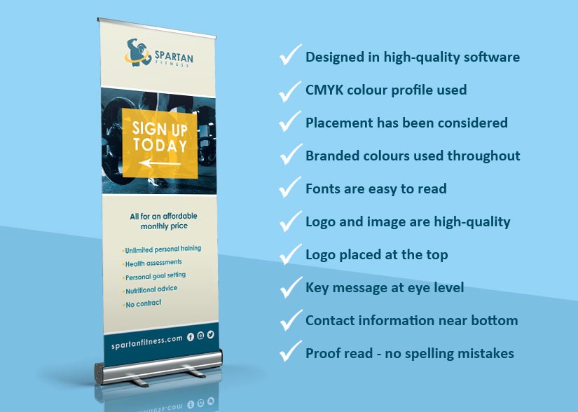 The Three Most Basic – but Most Important – Tips for Creating the Perfect Roller Banner – Think Tag